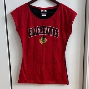 NHL Red Blackhawks Women's Short Sleeve Tee